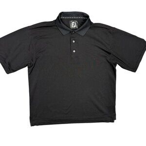 FootJoy Polo Golf Shirt Short Sleeve Black Large